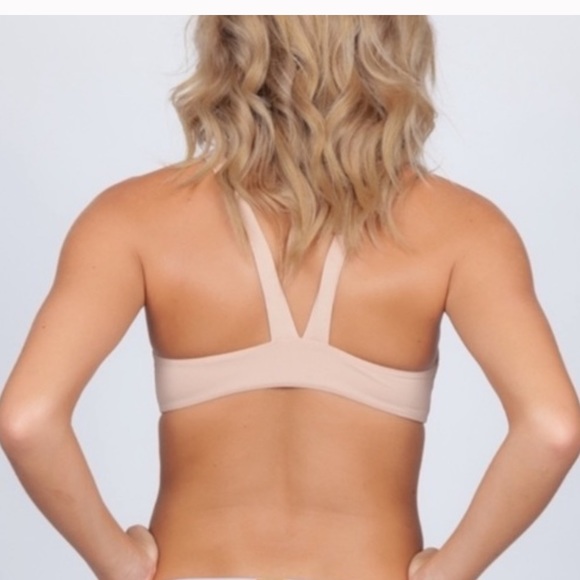 Boys + Arrows orange & green Hawaiian floral ribbed top Bikini vacation pool M/L - Picture 3 of 17